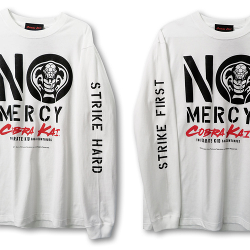 『コブラ会』  NO MERCY ロング スリーブ Tシャツ(白) XL