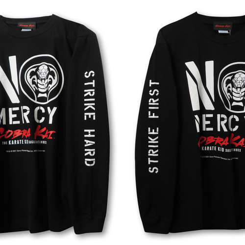 『コブラ会』  NO MERCY ロング スリーブ Tシャツ(黒) XXL