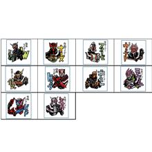 平成後期仮面ライダーステッカー 10種セットガスコイン・ステッカー No.2